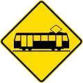 (W15-9/PW-63) Light rail crossing