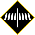 Old version of Crosswalk ahead (1980-1987)