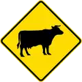 (W18-3.1) Watch for animals (cattle)