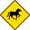 (W18-3.4) Watch for animals (wild horses)