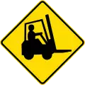 (W18-6/PW-50.1) Watch for forklifts and other work vehicles