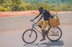 A local fruit seller from Newala travelling towards the villages near Mozambique.