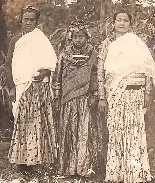 Women in Nepali style sari, 1941