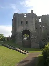 The 12th-century gatehouse seen from the south