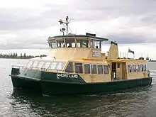 Ferry Shortland travelling between Stockton and Newcastle