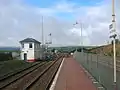 New Cumnock signal box and the coal transhipment siding on the right