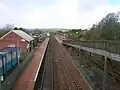 A view of the station from the overbridge, looking towards Auchinleck