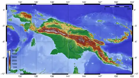 Image 26Topographical map of New Guinea (from New Guinea)