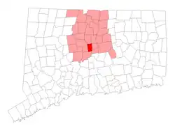 Location within Hartford County, Connecticut