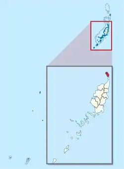 Location of Ngarchelong in Palau