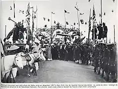 French Indochina governor Paul Doumer joins the honour ceremony of graduates.