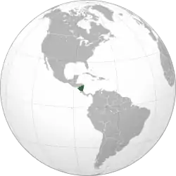 Location of Nicaragua