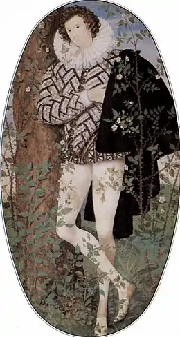 Nicholas Hilliard, Young Man Amongst Roses c. 1588