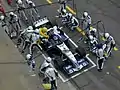 Nick Heidfeld makes a pitstop at the 2005 San Marino Grand Prix