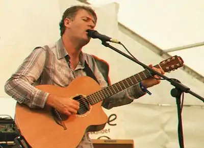 Nick Harper performing at the De Montfort Hall Summer Sundae