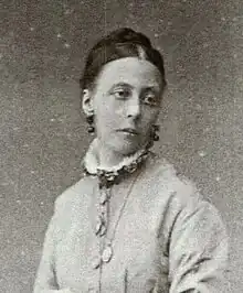 B&W portrait photo of a woman