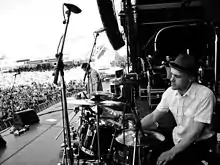 Nigel Powell playing at Old Trafford Cricket Ground in June 2010.