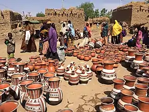 Pottery market in Boubon