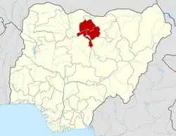 Kano State is shown in red.