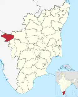 Location in Tamil Nadu