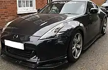 Nissan 370Z coupe in black lowered