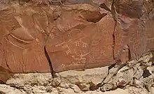 Ancient petroglyphs near Tel Nizana.