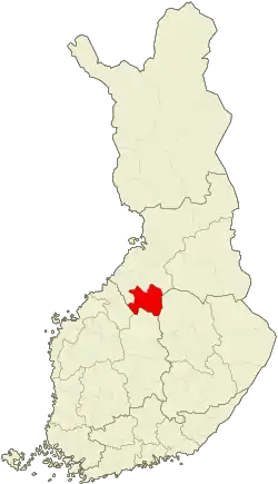 Location of Nivala-Haapajärvi sub-region