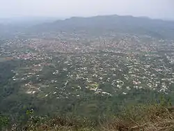 Nkawkaw as seen from hills