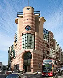 No 1 Poultry, London, by James Stirling, designed in 1988 but built in 1997