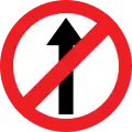 Straight ahead prohibited