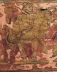 Yuezhi horseman. Noin-Ula carpet.