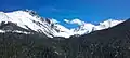 Nokhu Crags (left) and Mt. Mahler (right of center)