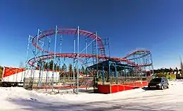 Cyclon rollercoaster in the Nokkakivi amusement park