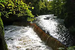 Nõmmeveski Waterfall on the Valgejõgi River.