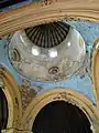 Inside the chapel, looking up into the cupola.