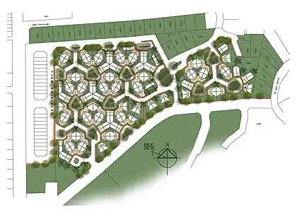 Layout of hillside Honeycomb housing project in Nong Chik, Johor Bahru.