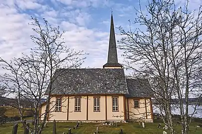 View of the village church, Nordlien Church