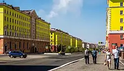 Leninsky Prospekt in central Norilsk (June 2016)