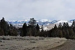 The northern reaches of the Crazy Mountains as seen from the foothills of the Castle Mountains