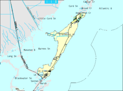 U.S. Census Bureau map showing CDP boundaries