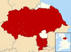 Shown within North Yorkshire ceremonial county