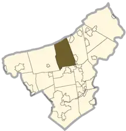 Location of Bushkill Township in Northampton County, Pennsylvania