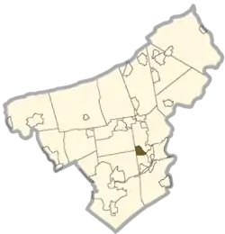 Location of Palmer Heights in Northampton County, Pennsylvania