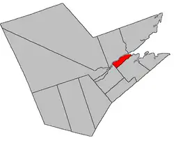 Location within Northumberland County, New Brunswick