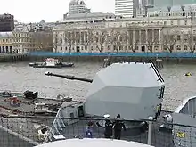 4.5-inch Mk 8 Mod 1 naval gun on HMS Northumberland.