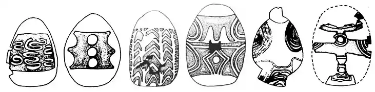 Geometrical engravings from turtle carapaces