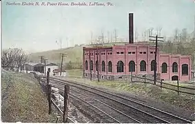 Northern Electric Railway Brookside Power Plant, LaPlume, PA, 1908