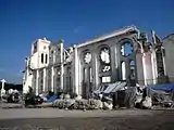 Remnants of the cathedral after its collapse.