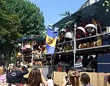 Steel pan drums on float, Carnival 2007