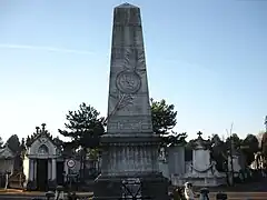 Monument to the dead of the Franco-Prussian War, in the new cemetery